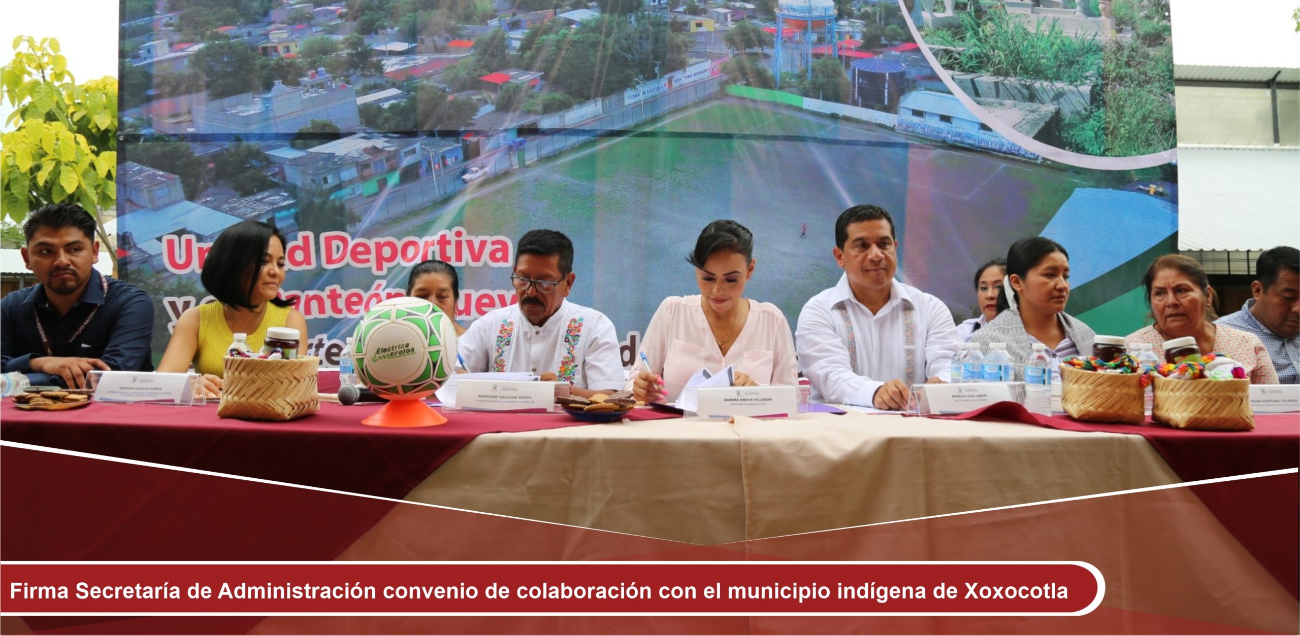 Firma Secretaría de Administración convenio de colaboración con el municipio indígena de Xoxocotla