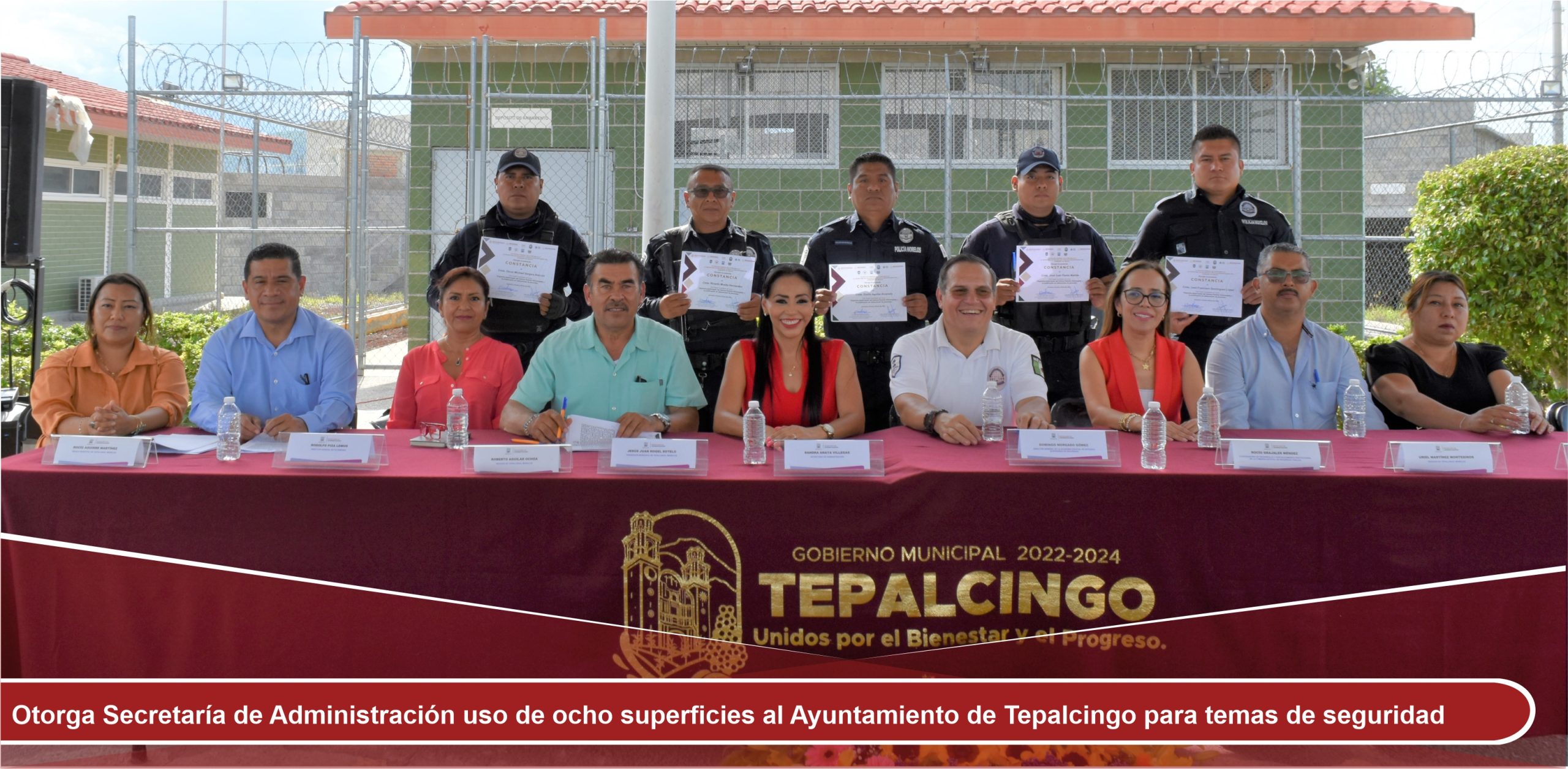 Otorga Secretaría de Administración uso de ocho superficies al Ayuntamiento de Tepalcingo para temas de seguridad